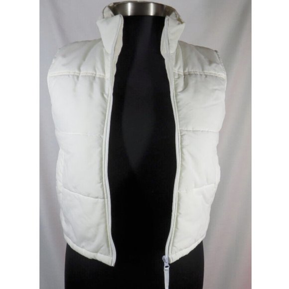 Stitch Trend White Puffer Vest Women's Medium - Picture 3 of 10